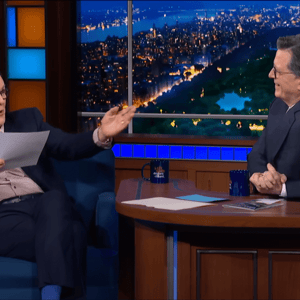 Image for Stephen Colbert’s Long ‘Late Show’ Goodbye Has Gone From Resistance to Ego Trip