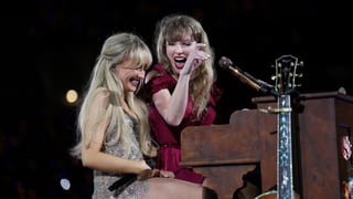 Image for Taylor Swift Brings Out Sabrina Carpenter for &#8216;Espresso&#8217; Mash-Up at New Orleans Show