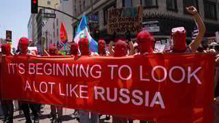 Image for Pussy Riot at L.A. &#8216;No Kings&#8217; March: &#8216;It&#8217;s Beginning to Look a Lot Like Russia&#8217;