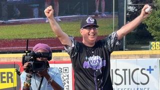 Image for John Oliver-Branded Minor League Baseball Team the Erie Moon Mammoths Play First Game