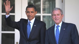 Image for Trump Hides Obama, Bush Portraits in Obscure White House Stairwell