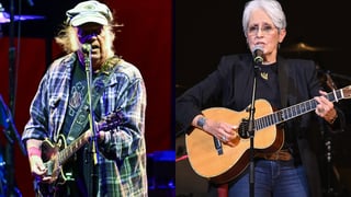 Image for No, Neil Young and Joan Baez Are Not Playing the Anti-Bad Bunny Super Bowl Halftime Show