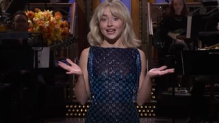Image for Sabrina Carpenter Mocks &#8216;Man&#8217;s Best Friend&#8217; Album Cover Controversy in &#8216;SNL&#8217; Monologue