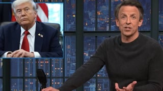 Image for Seth Meyers Hits Back at Trump&#8217;s Calls to Fire Him: &#8216;I Finally Have Something in Common With MTG&#8217;
