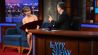 Image for Taylor Swift Discusses Her &#8216;Good Year&#8217; &#8212; Engagement, Masters, &#8216;Showgirl&#8217; &#8212; on &#8216;Late Show&#8217;