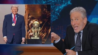 Image for Jon Stewart Rips Trump&#8217;s &#8216;Made Up&#8217; FIFA Peace Prize Amid Escalating Venezuela Tensions