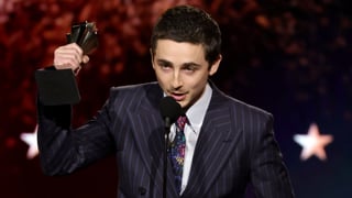 Image for Timothée Chalamet Thanks Kylie Jenner in Critics Choice Acceptance Speech: &#8216;I Love You&#8217;