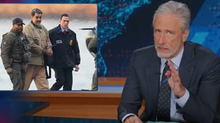 Image for Jon Stewart Reacts to Trump&#8217;s Plan to &#8216;Run&#8217; Venezuela After Campaigning on &#8216;America First&#8217;