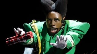 Image for Tyler, the Creator Blows Himself Up at the 2026 Grammys