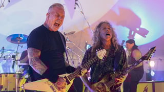 Image for Metallica&#8217;s James Hetfield Gets Thumbs Up From Now-Fiancée in Underwater Proposal