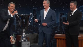 Image for Jimmy Kimmel Gifts Gavin Newsom His Own FIFA Peace Prize: &#8216;This Is Long Overdue&#8217;