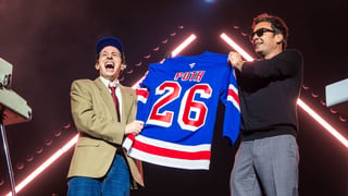 Image for Charlie Puth Brings Out Busta Rhymes, Art Garfunkel, Jimmy Fallon for MSG Victory Lap