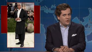 Image for &#8216;SNL&#8217; Weekend Update: Tucker Carlson Rages at Met Gala, Invents New Conspiracy