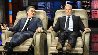 Image for Jon Stewart Celebrates Stephen Colbert as &#8216;Late Show&#8217; Ends: &#8216;Don&#8217;t Confuse Cancellation With Failure&#8217;