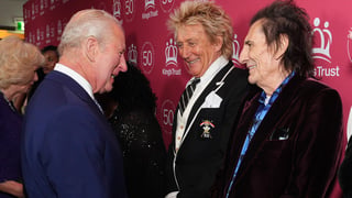 Image for Watch Rod Stewart and Ron Wood Perform &#8216;Ooh La La&#8217; for King Charles