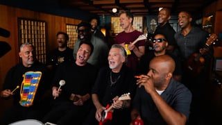 Image for Watch Kenny Loggins, Kevin Bacon Perform &#8216;Footloose&#8217; on Classroom Instruments