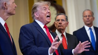 Image for Trump Calls Republican a &#8216;Lunatic&#8217; in Chaotic Senate Meeting