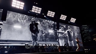 Image for See Jay-Z Bring Out Eminem, Pharrell Williams at Yankee Stadium Night 2