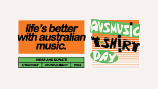 Image for Ausmusic T-Shirt Day Confirms 2024 Date