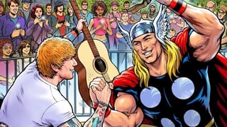 Image for Ed Sheeran Meets Thor in New Marvel Stadium Mural
