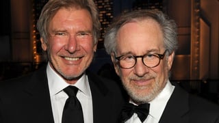 Image for Steven Spielberg Pranked Harrison Ford on Set by Giving Out ‘About 300 Copies’ of Ford’s Biography That He Despised: ‘Everybody Was Reading That’