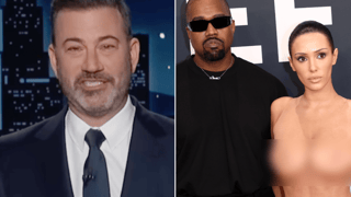 Image for Jimmy Kimmel Says If Will Smith Slapped ‘Rodent’ Kanye West at the Grammys ‘All Would Be Forgiven,’ Calls Out Bianca Censori’s Naked Red Carpet Look