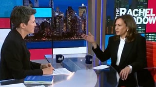 Image for Rachel Maddow’s Kamala Harris Interview: Straight Talk on Jimmy Kimmel and Billionaires, Too Little Forward-Looking Politics