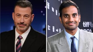 Image for Jimmy Kimmel Grills Aziz Ansari on Riyadh Comedy Performance in Tense Interview: It’s a ‘Brutal Regime’ and ‘These Are Not Good People’