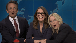 Image for Seth Meyers, Tina Fey and Amy Poehler Crash Weekend Update on ‘SNL’ For ‘Joke Off’ About an Enormous Baby