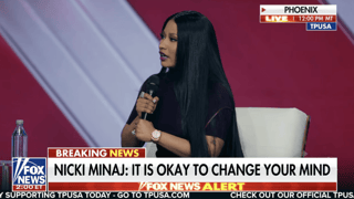 Image for Nicki Minaj Joins Erika Kirk for Turning Point Q&#038;A, Reaffirming Anti-Trans, Pro-Trump Views and, in a Faux Pas, Praising ‘the Assassin JD Vance’