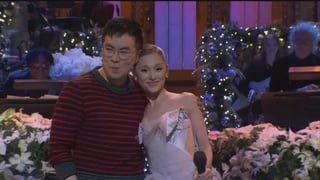 Image for Ariana Grande Spoofs Mariah Carey’s ‘All I Want for Christmas Is You’ With Bowen Yang in ‘SNL’ Monologue