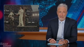 Image for Jon Stewart Slams Conservative Outrage Over Bad Bunny’s Super Bowl Halftime Show: Trump Thinks ‘Bad Bunny Is the One Guy in the World That’s Fluent in Spanish’