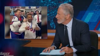 Image for Jon Stewart Calls FBI Director Kash Patel a ‘Make-a-Wish Man’ for Celebrating Gold Medal Win With USA Hockey Team