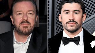 Image for Ricky Gervais Reminds Celebrities Not to Make Political Speeches After Grammys Sees Bad Bunny, Billie Eilish Slam ICE: ‘They’re Still Not Listening’