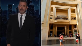 Image for Jimmy Kimmel on How the Oscars Are Held in a Mall: ‘Last Night, Barbra Streisand Was This Close to a Hot Topic Store’