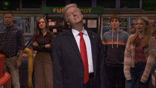Image for Donald Trump Mocks Timothée Chalamet, Harry Styles During ‘SNL’: ‘The Stock Market is Going in One Direction’