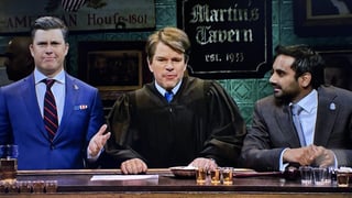Image for Pete Hegseth, Kash Patel and Justice Kavanaugh Hit the Bar Together to Celebrate Iran War, Alcohol on ‘SNL’ Cold Open