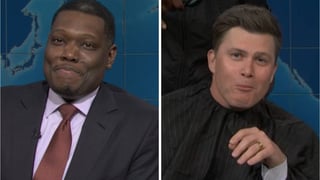 Image for ‘SNL’ Joke Swap: Michael Che Declares ‘Michael Jackson Did Nothing Wrong’ and Colin Jost Almost Shaves Head