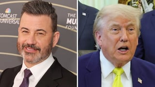 Image for Jimmy Kimmel Wishes Donald Trump Happy Birthday With Jeffrey Epstein-Inspired Birthday Card
