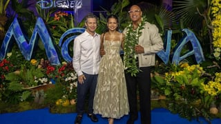 Image for Dwayne Johnson and Catherine Lagaʻaia Hit Sydney Red Carpet for &#8216;Moana&#8217;