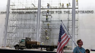 Image for Trump’s Name Pulled Off Kennedy Center Building in Early Morning Hours