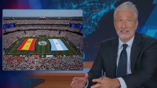Image for Jon Stewart Says the World Cup Final Was the ‘Reverse Super Bowl’: ‘The Players Spoke Spanish and the Halftime Show Was in English’