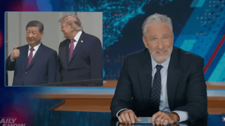 Image for Jon Stewart Takes Aim at Trump’s Meeting With Chinese President: ‘How Does America Even Stay on the Map?’