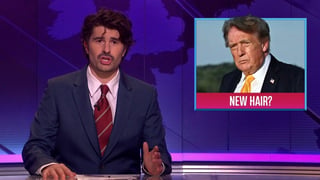 Image for ‘SNL U.K.’ Weekend Update Takes Aim at Trump’s New Hair — and Paddy Young Says the Punchline Was ‘Taken From Me by Our Legal Team’